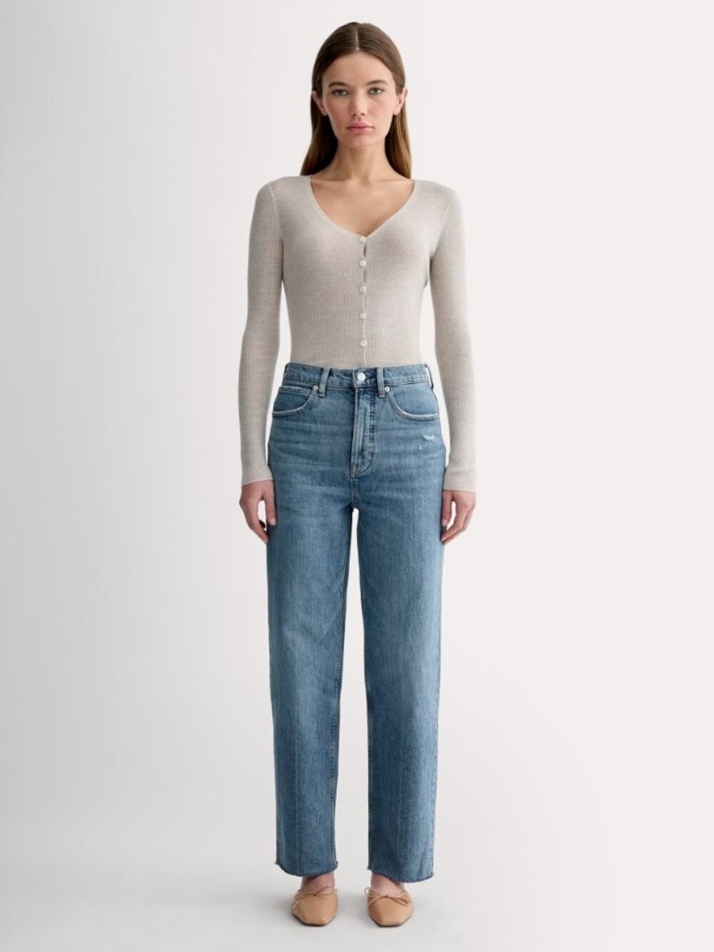 Everlane Women's Way-High® Jean in Distressed, Size 35, Cotton